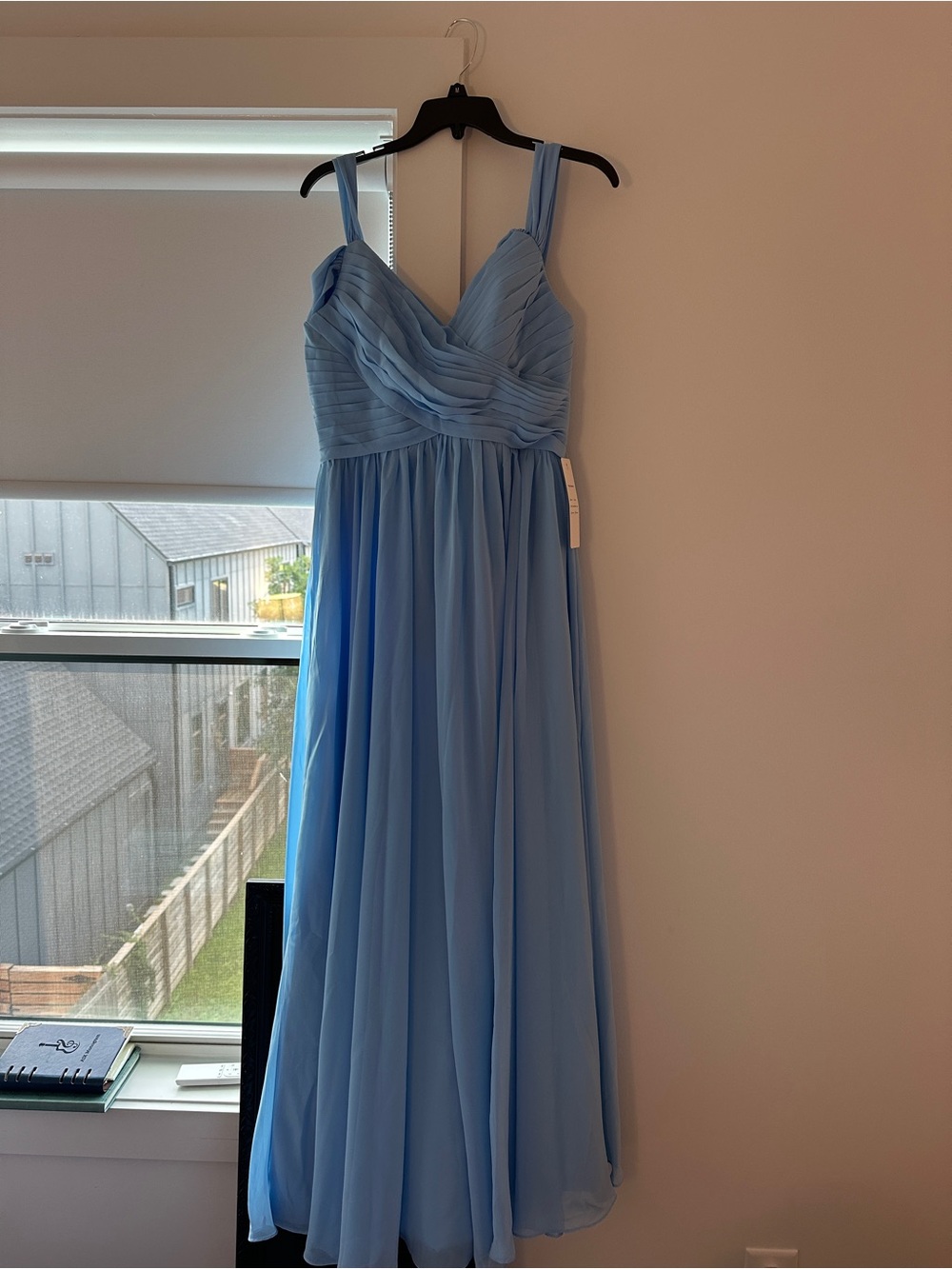 Light Blue Chiffon Maxi Dress